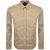 Hugo Boss Hugo Long Sleeved Egrin Shirt Medium Beige In Multi
