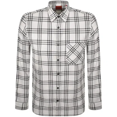 Hugo Boss Hugo Long Sleeved Emero Shirt Natural In White