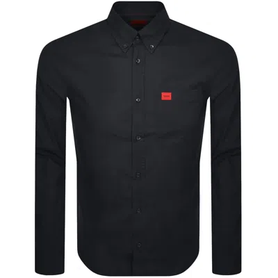 Hugo Boss Hugo Long Sleeved Evito Shirt Navy In Blue