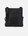 Hugo Boss Hugo Malick Envelope Black Mesh Shoulder Bag In Black