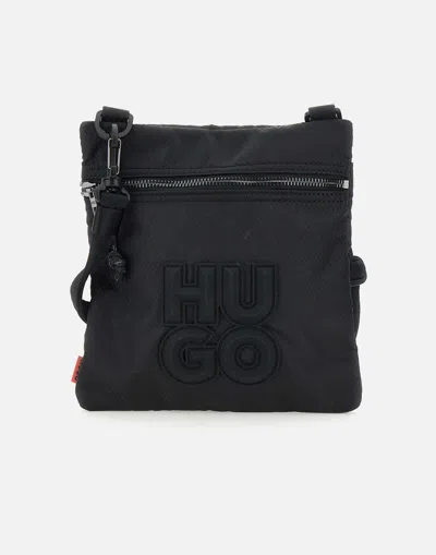 Hugo Boss Hugo Malick Envelope Black Mesh Shoulder Bag