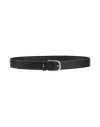 Hugo Boss Hugo Man Belt Black Size 39.5 Cow Leather In Black