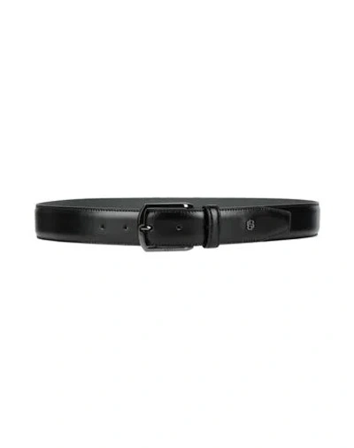 Hugo Boss Hugo Man Belt Black Size 42 Cow Leather