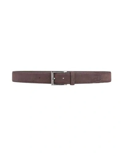 Hugo Boss Hugo Man Belt Dark Brown Size 42 Leather