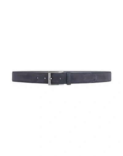 Hugo Boss Hugo Man Belt Midnight Blue Size 42 Leather