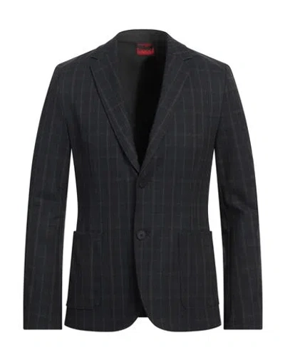 Hugo Boss Hugo Man Blazer Charcoal Size 46 Polyester, Viscose, Elastane In Grey