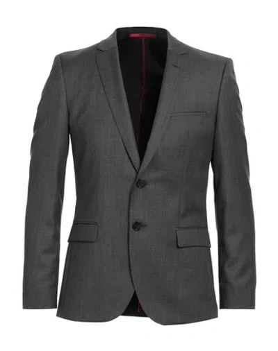 Hugo Boss Hugo Man Blazer Charcoal Size 46 Virgin Wool In Grey