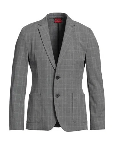 Hugo Boss Hugo Man Blazer Grey Size 46 Recycled Polyester, Recycled Viscose, Elastane