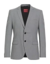 Hugo Boss Hugo Man Blazer Light Grey Size 40 Virgin Wool, Polyester, Elastane In Gray