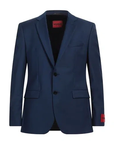 Hugo Boss Hugo Man Blazer Navy Size 44 Virgin Wool, Polyester, Elastane