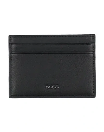 Hugo Boss Hugo Man Cardholder Black Size - Recycled Polyester, Polyurethane