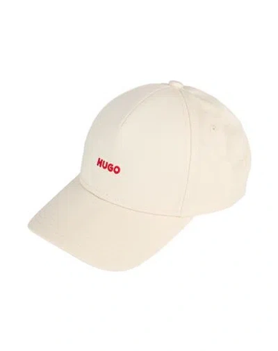 Hugo Boss Hugo Man Hat Ivory Size Onesize Cotton In White