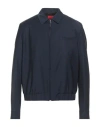 Hugo Boss Hugo Man Jacket Midnight Blue Size 42 Virgin Wool, Polyester, Elastane In Blue