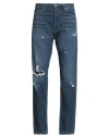 Hugo Boss Hugo Man Jeans Blue Size 30w-32l Cotton, Recycled Cotton In Blue