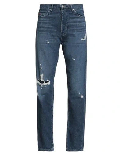 Hugo Boss Hugo Man Jeans Blue Size 30w-32l Cotton, Recycled Cotton