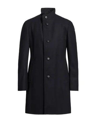 Hugo Boss Hugo Man Overcoat & Trench Coat Midnight Blue Size 44 Virgin Wool, Polyamide
