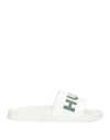 Hugo Boss Hugo Man Sandals White Size 9 Rubber
