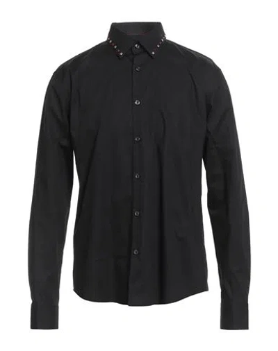 Hugo Boss Hugo Man Shirt Black Size Xl Cotton, Elastane