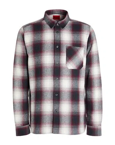 Hugo Boss Hugo Man Shirt Burgundy Size Xl Cotton In Red