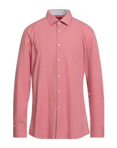 Hugo Boss Hugo Man Shirt Pink Size 17 Cotton