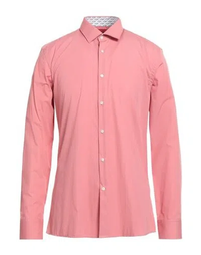Hugo Boss Hugo Man Shirt Salmon Pink Size 17 Cotton