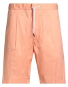 Hugo Boss Hugo Man Shorts & Bermuda Shorts Mandarin Size 34 Cotton, Elastane In Orange