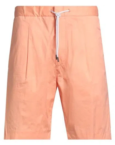 Hugo Boss Hugo Man Shorts & Bermuda Shorts Mandarin Size 34 Cotton, Elastane In Orange
