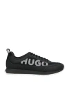 Hugo Boss Hugo Man Sneakers Black Size 13 Leather, Textile Fibers