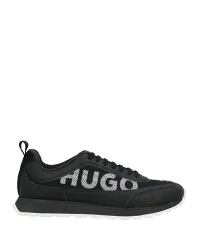 Hugo Boss Hugo Man Sneakers Black Size 13 Leather, Textile Fibers
