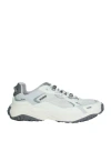 Hugo Boss Low-top Trainers With Open-mesh Uppers In Off White