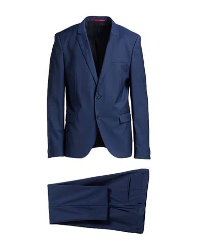Hugo Boss Hugo Man Suit Navy Size 46 Virgin Wool