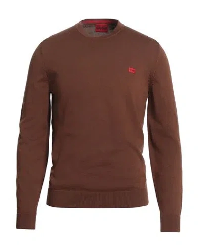 Hugo Boss Hugo Man Sweater Brown Size Xl Cotton