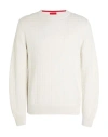 Hugo Boss Hugo Man Sweater Off White Size Xl Cotton In Off White