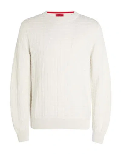 Hugo Boss Hugo Man Sweater Off White Size Xl Cotton