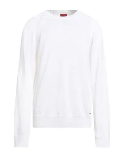 Hugo Boss Hugo Man Sweater White Size Xl Linen, Cotton