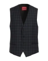 Hugo Boss Hugo Man Tailored Vest Midnight Blue Size 46 Virgin Wool, Polyester, Elastane In Blue