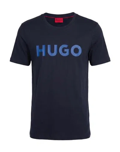 Hugo Boss Hugo Man T-shirt Midnight Blue Size S Cotton, Elastane