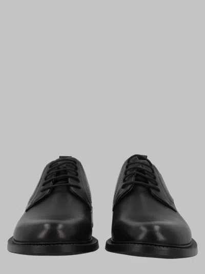 Hugo Boss Derby Shoes Polished Finish Durable Structured Shape In Black