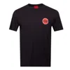 Hugo Boss Hugo Danetchorb Crew Neck T Shirt Black In Black