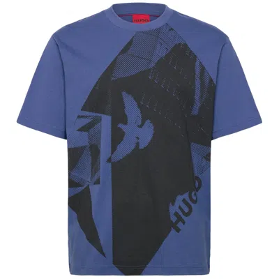 Hugo Boss Graphic T-shirt In Blue