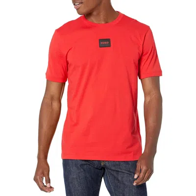 HUGO BOSS HUGO MEN'S DIRAGOLINO212 SHORT SLEEVE CREW NECK T-SHIRT, JAZZY RED