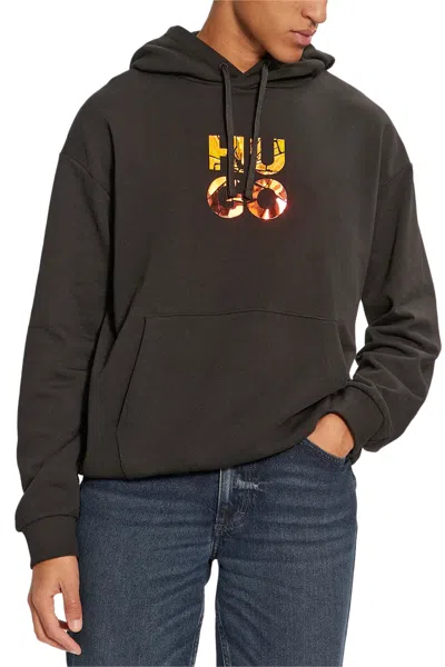 Hugo Boss Hugo Men's Diridood Square Foil Logo Sweatshirt, Black