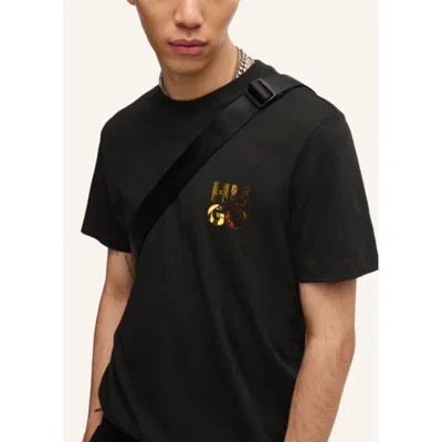Hugo Boss Hugo Men's Diridumti Square Logo Crew Neck T-shirt, Black
