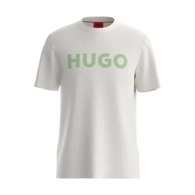 HUGO BOSS HUGO MEN'S DULIVE SHORT SLEEVE CREW NECK TEE, NATURAL