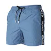 Hugo Boss Hugo Men's Fab Logo Taping Swim Trunks, Acai Blue In Multi