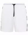 Hugo Boss Hugo Men's Fab Logo Taping Swim Trunks, White In White