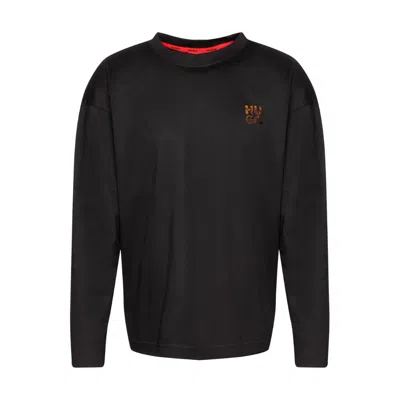 Hugo Boss Hugo Men's Iridium Foil Logo Long Sleeve T-shirt, Black