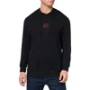 Hugo Boss Hugo Men's Laze Center Logo Hoodie Sweatshirt, Black In Black