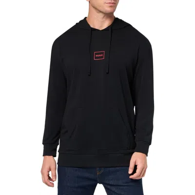 Hugo Boss Hugo Men's Laze Center Logo Hoodie Sweatshirt, Black