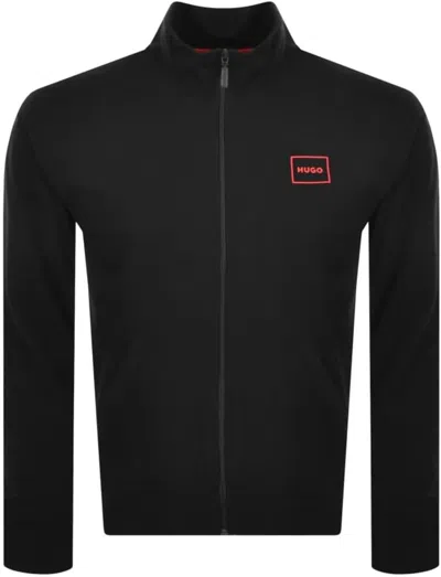 HUGO BOSS HUGO MEN'S LAZE FULL-ZIP COTTON SWEATSHIRT, BLACK